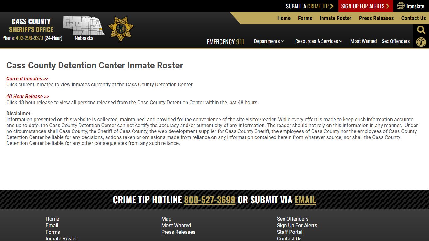 Roster Choose - Cass County NE Sheriff's Office